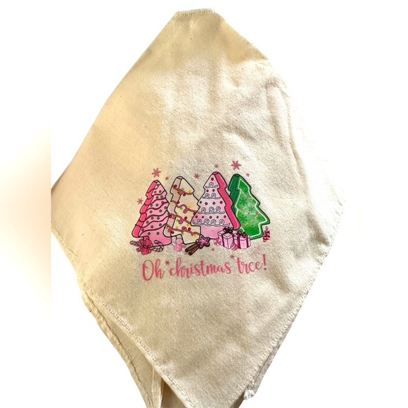 NEW Canvas Christmas Tree Pet Bandana - Picture 1 of 4
